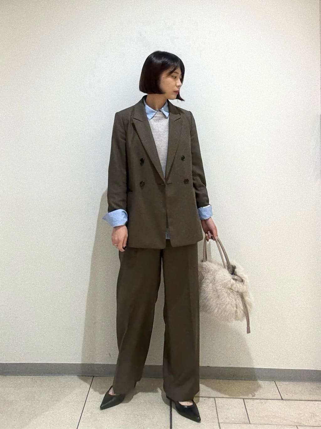 Itoさんの「UNTITLED｜【セットアップ可】ウールライク ダブルブレストジャケット」を使ったコーディネート