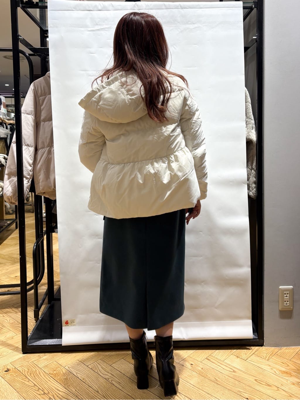 ふうかさんの「index｜KAWADAダウンペプラムショートコート【撥水／洗濯機OK／静電気防止裏地】」を使ったコーディネート