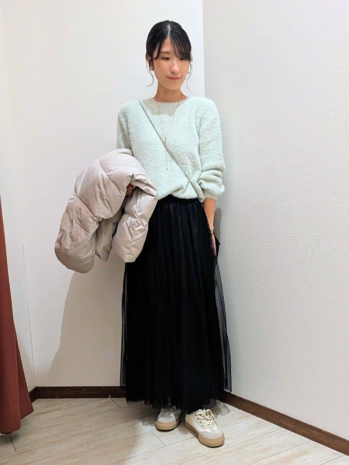 asa.さんの「SHOO･LA･RUE｜【撥水/洗える】ショートフーディーダウン」を使ったコーディネート