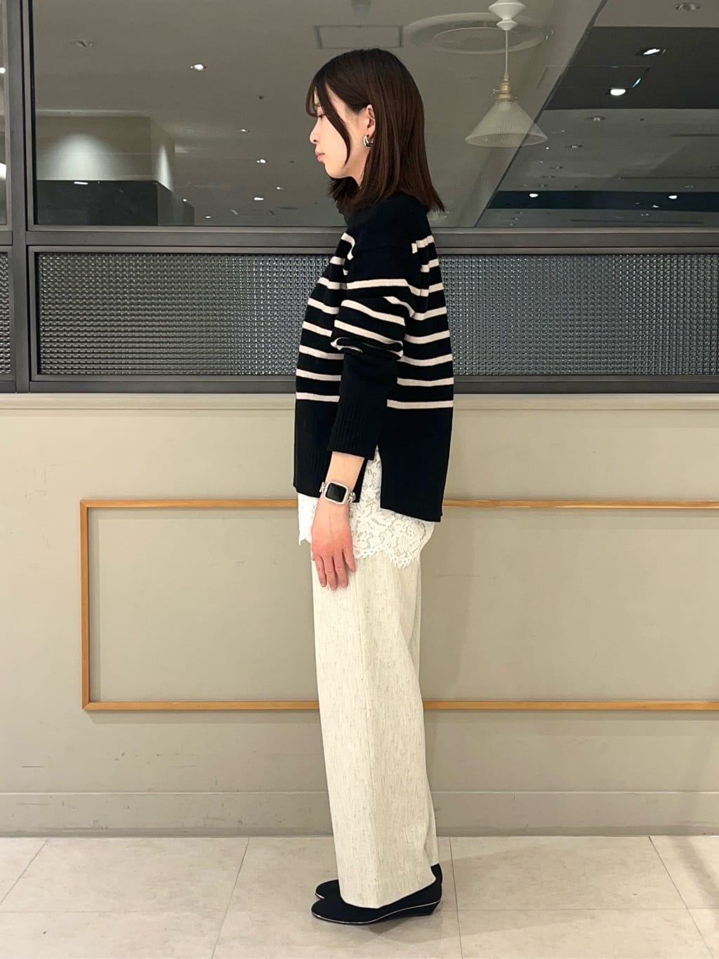 kumiさんの「INDIVI｜【カシミヤ混】ミドルゲージ ハイネックニット」を使ったコーディネート
