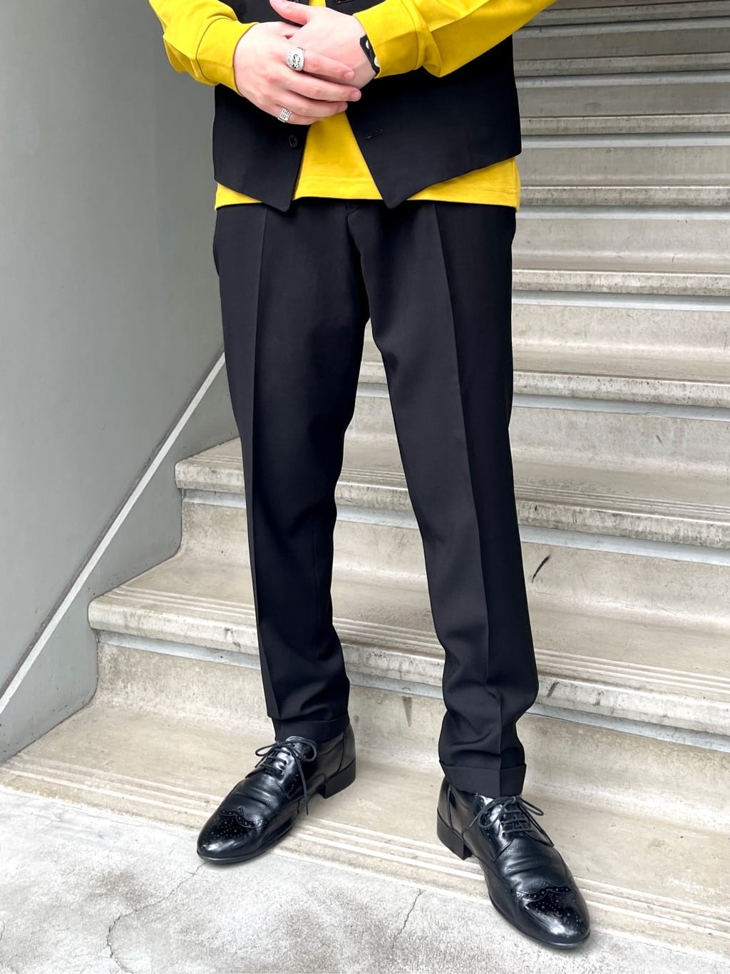 ヨーダさんの「TAKEO KIKUCHI｜【Sサイズ～】ディープブラック ヴェスト」を使ったコーディネート
