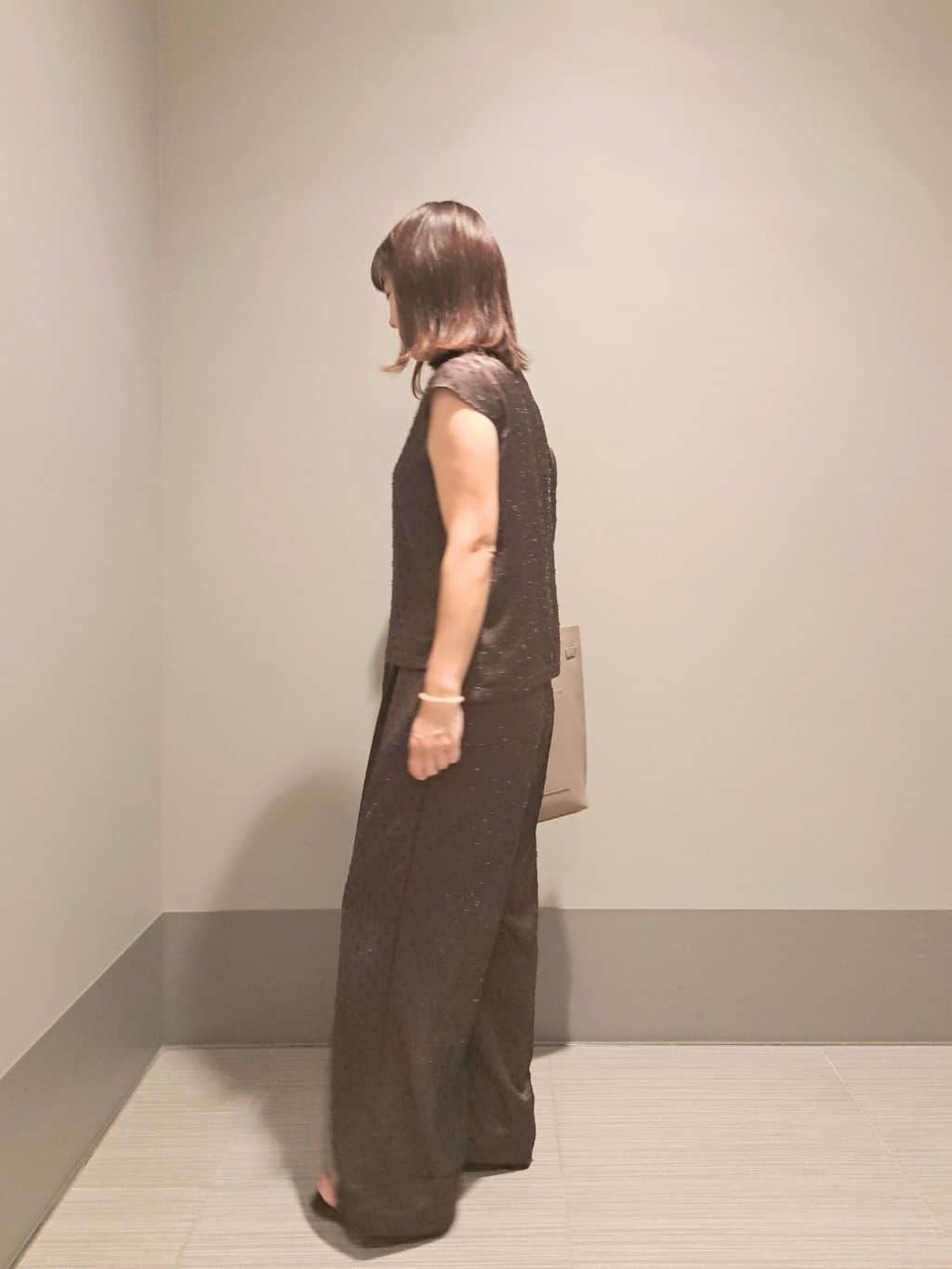 Takahashiさんの「DRESSTERIOR｜ベルトスクエアレザートートバッグ」を使ったコーディネート