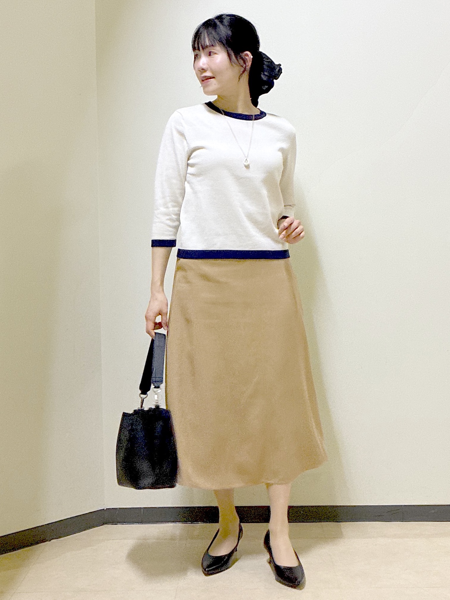  beni_gingerさんの「Reflect｜【アンサンブル可】バイカラーニット」を使ったコーディネート
