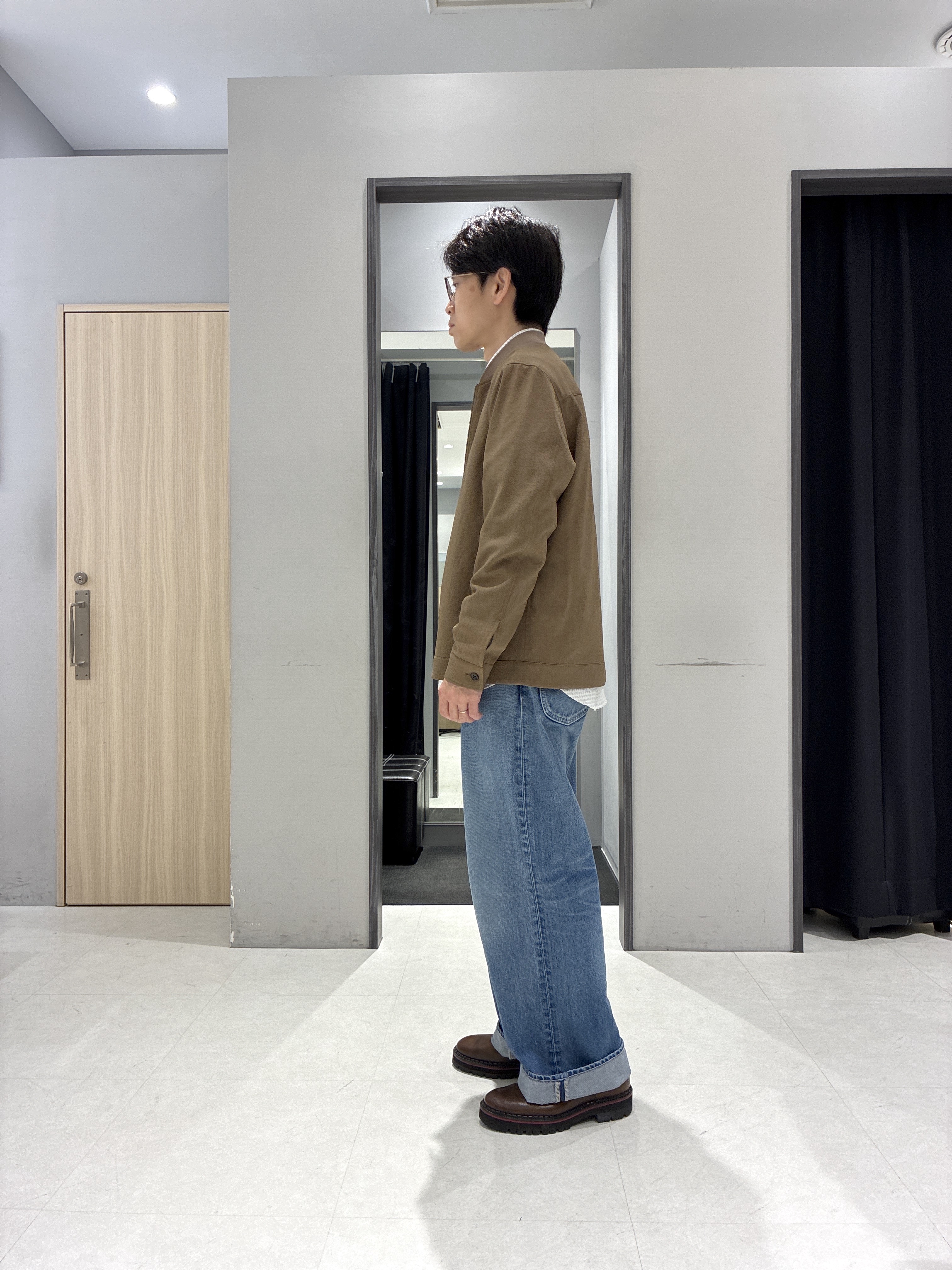 わいずみさんの「TAKEO KIKUCHI｜リネンライクカルゼ リブブルゾン」を使ったコーディネート