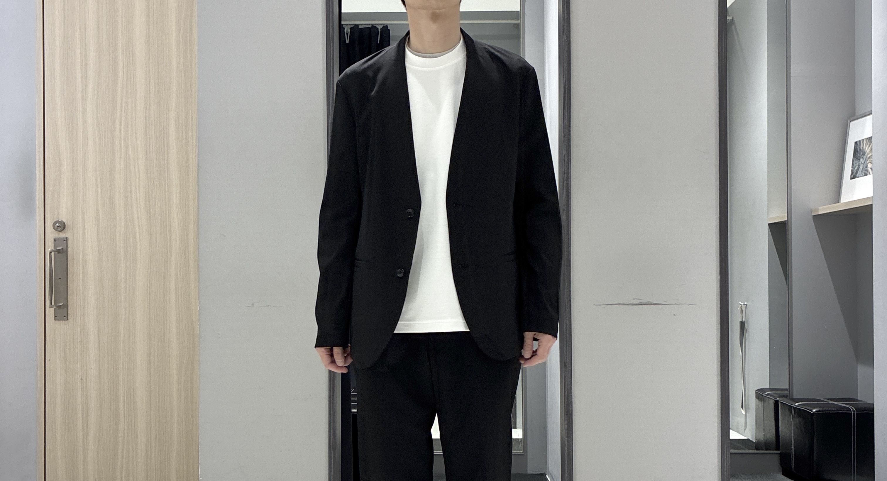 わいずみさんの「TAKEO KIKUCHI｜【ON／OFF兼用】CARREMANファブリック ノーカラージャケット」を使ったコーディネート