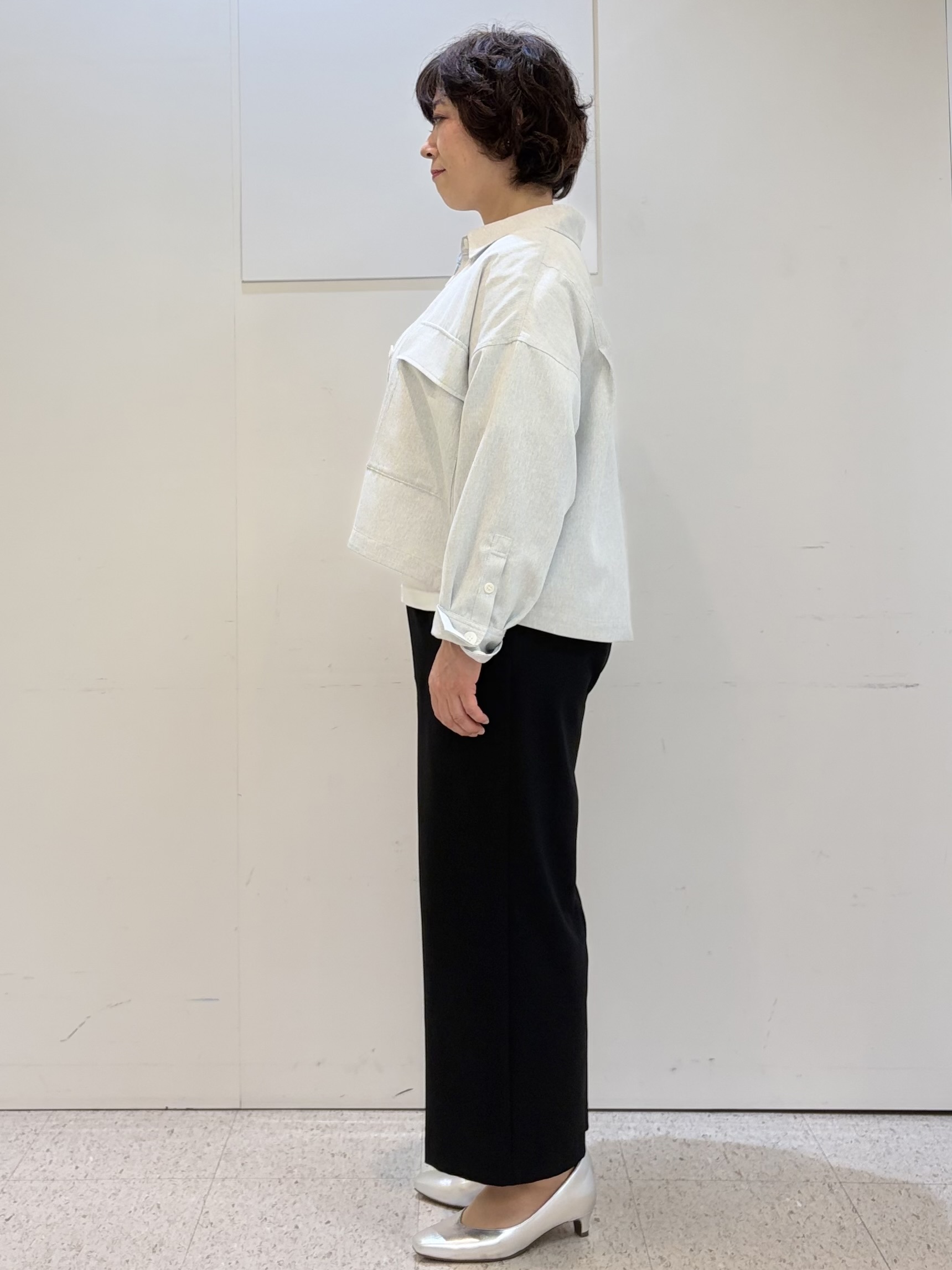 ヤスコさんの「Reflect｜リネンライクシャツブルゾン」を使ったコーディネート