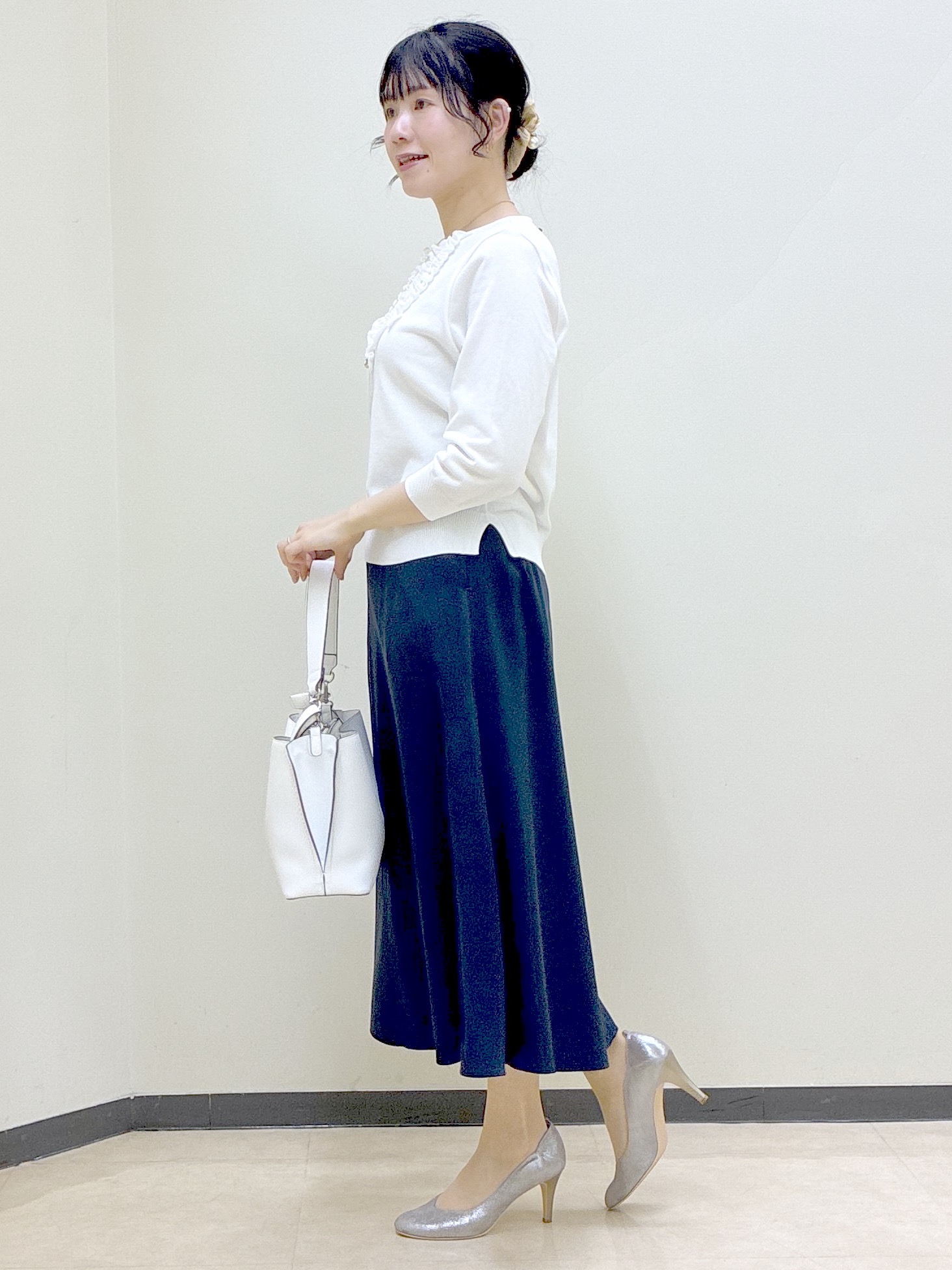  beni_gingerさんの「Reflect｜フロントフリルデザインニット」を使ったコーディネート
