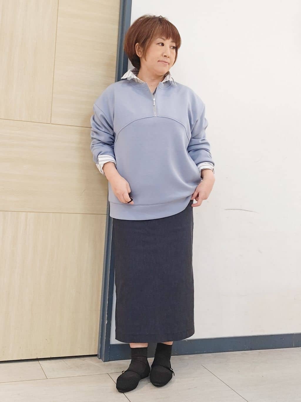 むぅポンさんの「grove｜【撥水】きれいめに着こなせるマウンテンパーカ」を使ったコーディネート
