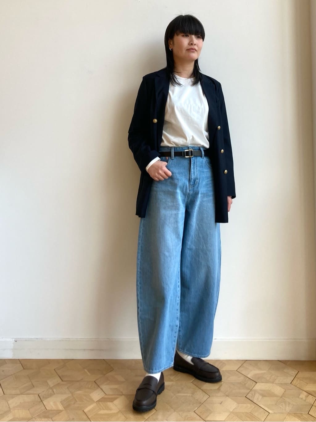 nakagawaさんの「Dessin｜【洗える】シャツテールロングTシャツ」を使ったコーディネート