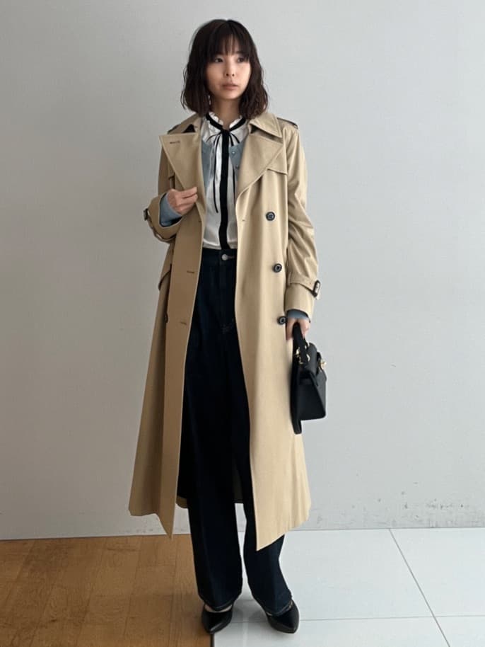 misaさんの「DRESSTERIOR｜◆【撥水/透湿素材】コットンギャバジントレンチコート」を使ったコーディネート