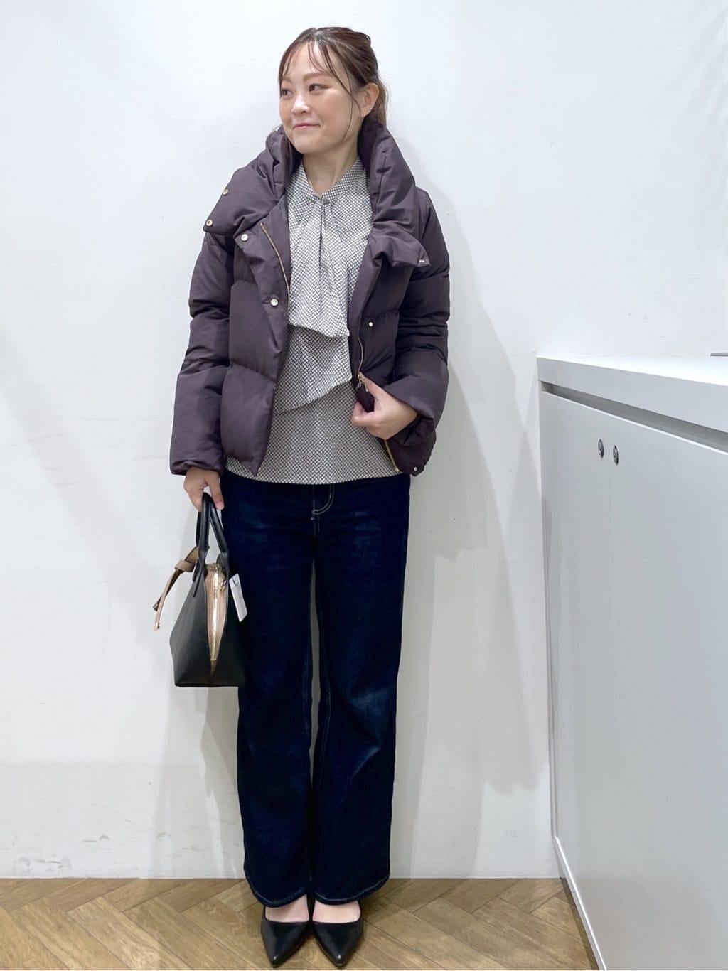Junさんの「index｜アシンメトリーボウタイブラウス【洗濯機OK／イージーアイロン／防シワ】《XS～LL》」を使ったコーディネート