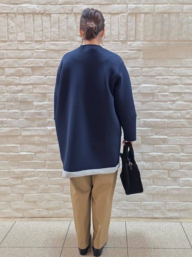 mamiさんの「index｜リバーシブル配色ノーカラーコート【洗濯機OK】」を使ったコーディネート