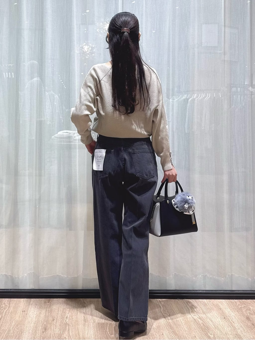 ぞうげさんの「OPAQUE.CLIP｜ドルマンリブニット【洗濯機OK／抗ピル】《5col》」を使ったコーディネート