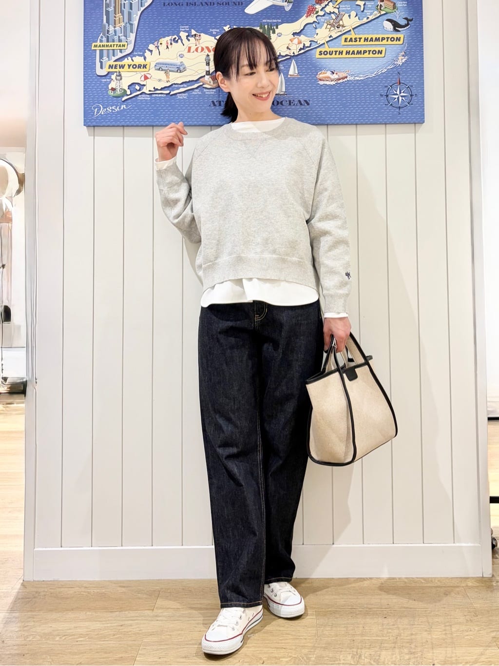 uwatokoさんの「Dessin｜【洗える】スウェットライクニット」を使ったコーディネート