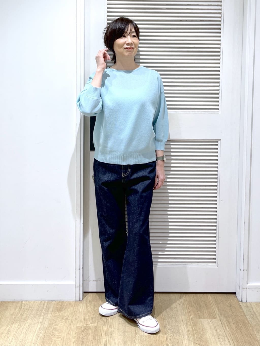Miyazakiさんの「Dessin｜【洗える】シアーリラックスニット」を使ったコーディネート