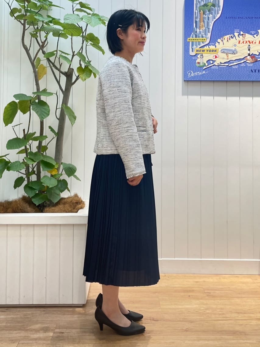 mikaさんの「Dessin｜ツイードクルーネックジャケット」を使ったコーディネート