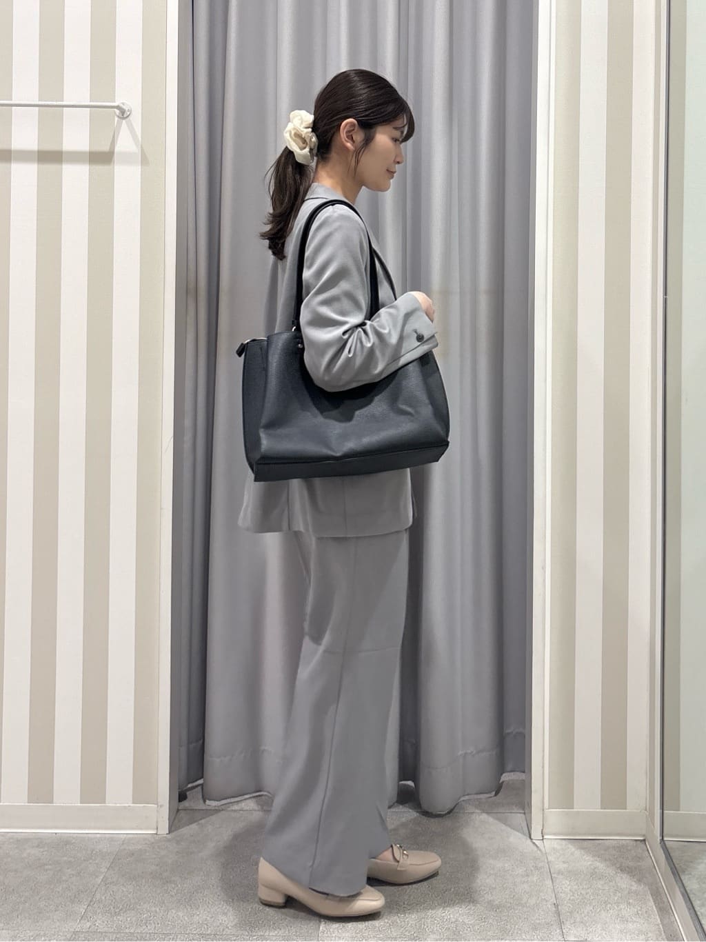 Rikaさんの「SHOO･LA･RUE｜【洗濯機可/イージーケア/UV】オンオフ使える　ゆったりダブルジャケット」を使ったコーディネート