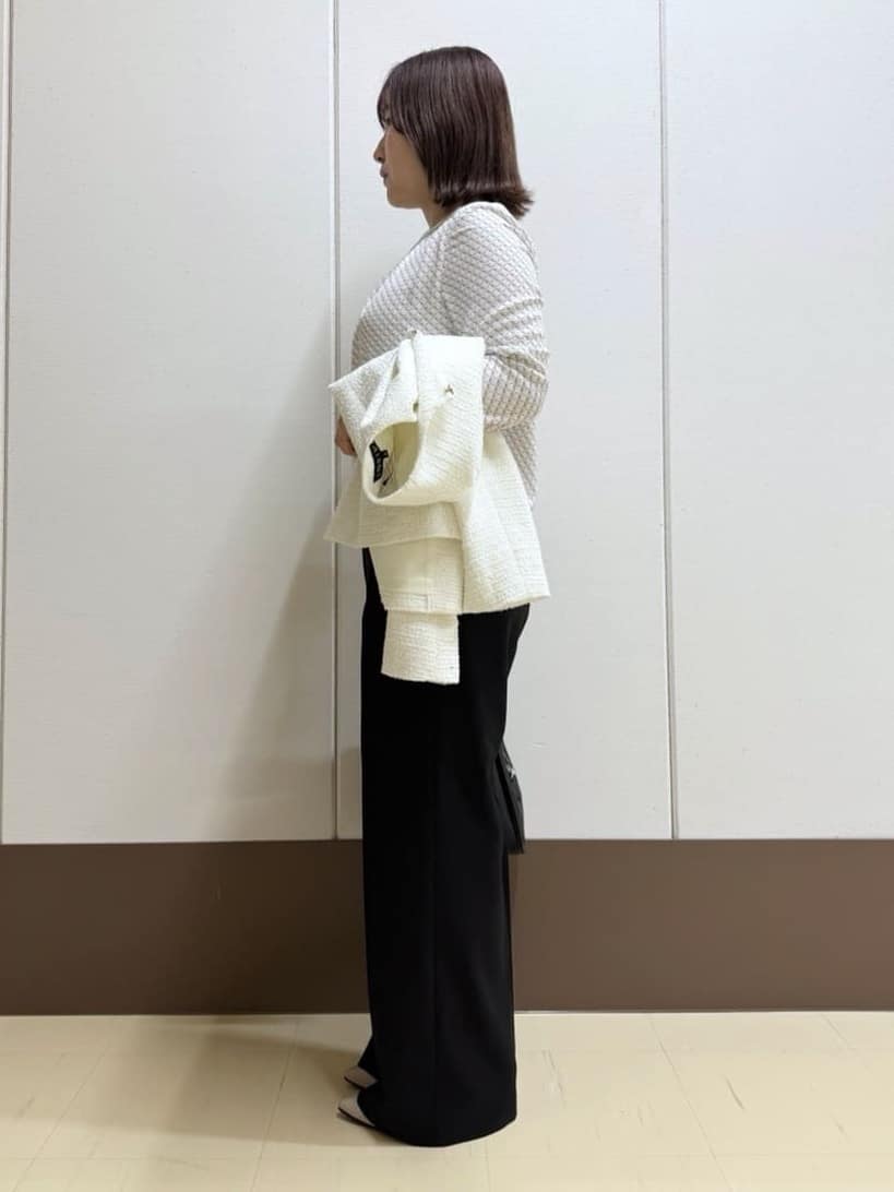 Rikoさんの「INDIVI｜【洗える／透けにくい】ダイヤ柄プリントブラウス」を使ったコーディネート