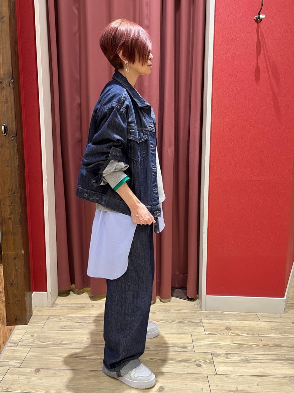 アンディさんの「SHOO･LA･RUE｜【SHOO・LA・RUE DENIM】羽織るだけでこなれる　オーバーサイズデニムジャケット」を使ったコーディネート