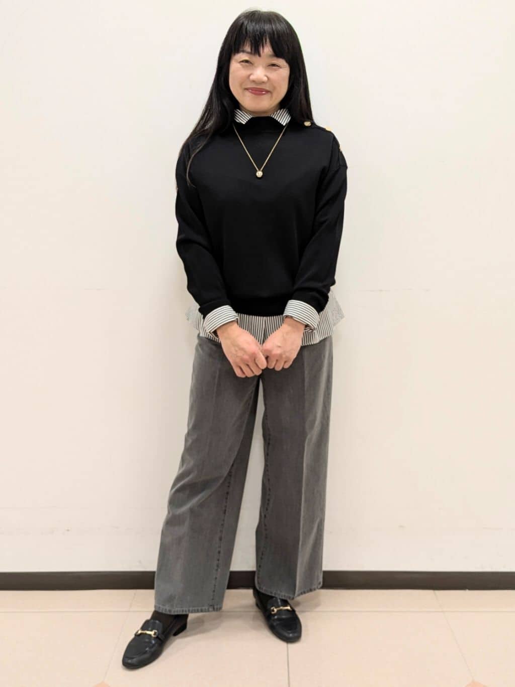 ともさんの「UNTITLED｜【洗える】ミラノリブニット」を使ったコーディネート