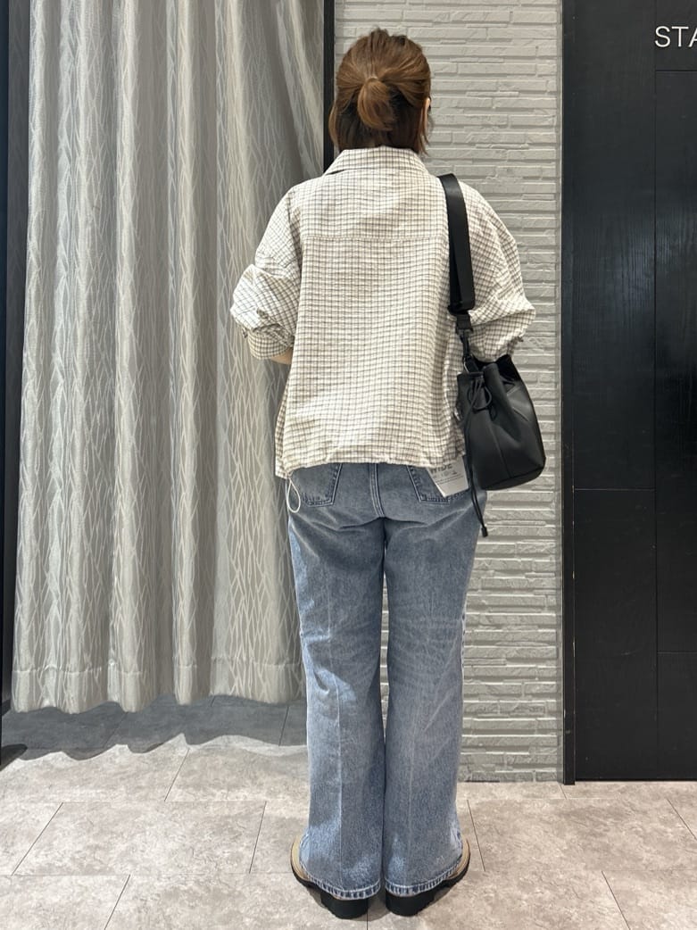 ga_riさんの「THE SHOP TK｜ショート丈シャツブルゾン」を使ったコーディネート