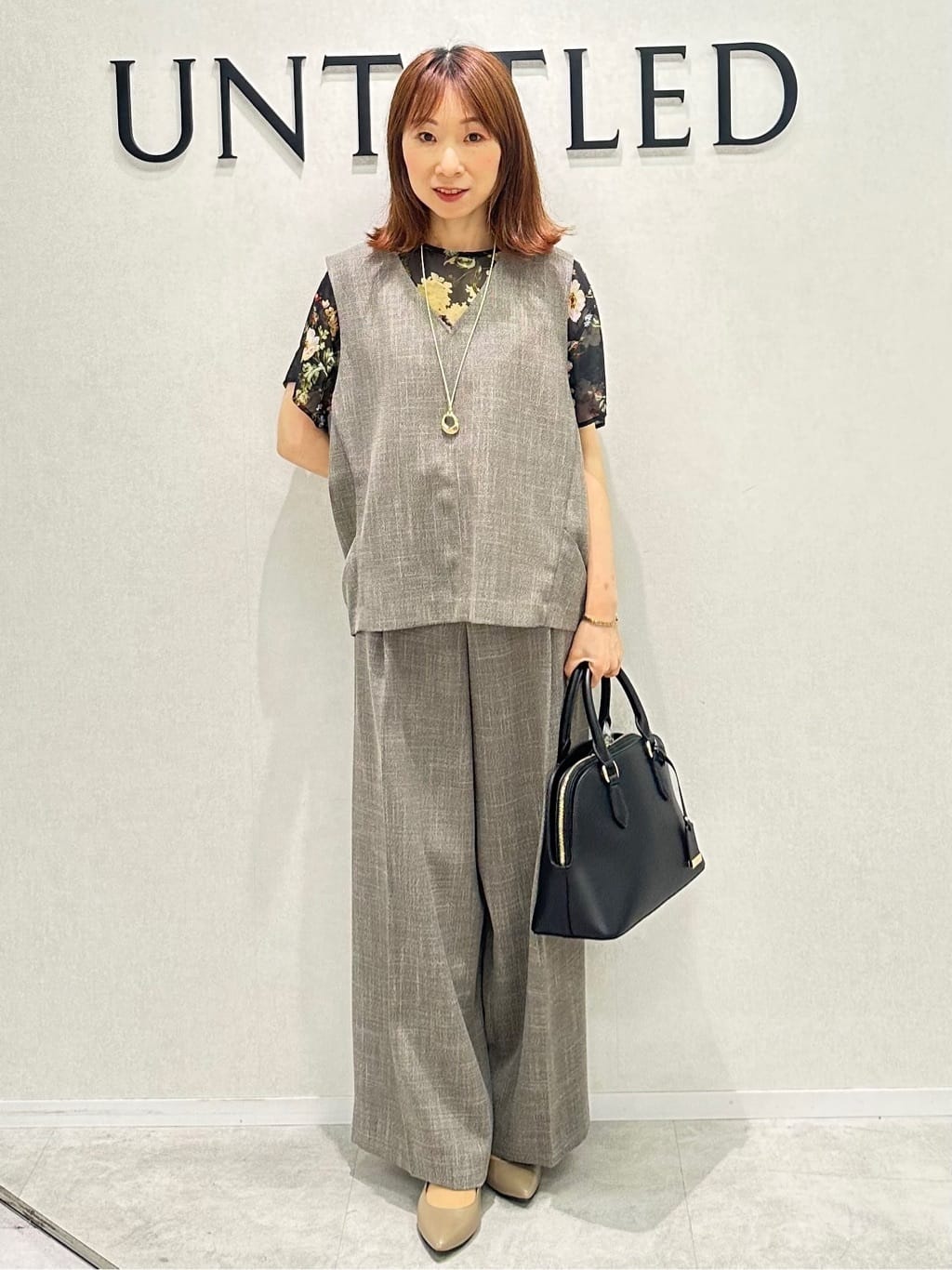 Miwaさんの「UNTITLED｜【接触冷感／コットン100／洗える／丸首】ノースリーブ天竺プルオーバー」を使ったコーディネート