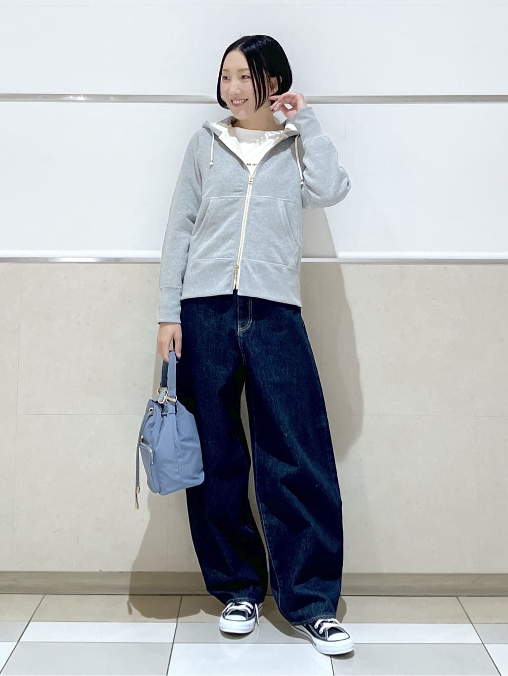 eriko さんの「Dessin｜【ユニセックス/洗える】吊り裏毛フーデッドパーカー」を使ったコーディネート
