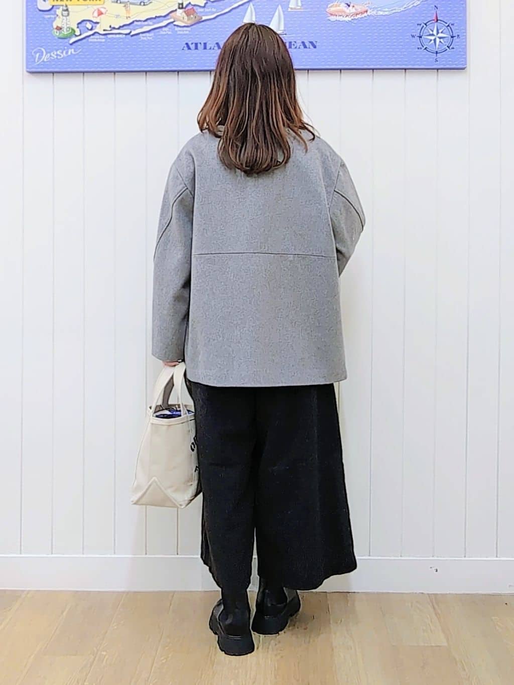 itoさんの「Dessin｜【洗える】ウールブレンド後ろボタンニット」を使ったコーディネート