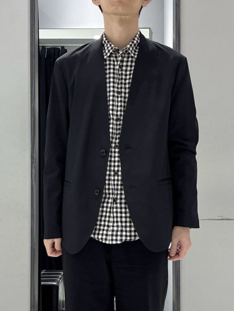 わいずみさんの「TAKEO KIKUCHI｜【ON／OFF兼用】CARREMANファブリック ノーカラージャケット」を使ったコーディネート