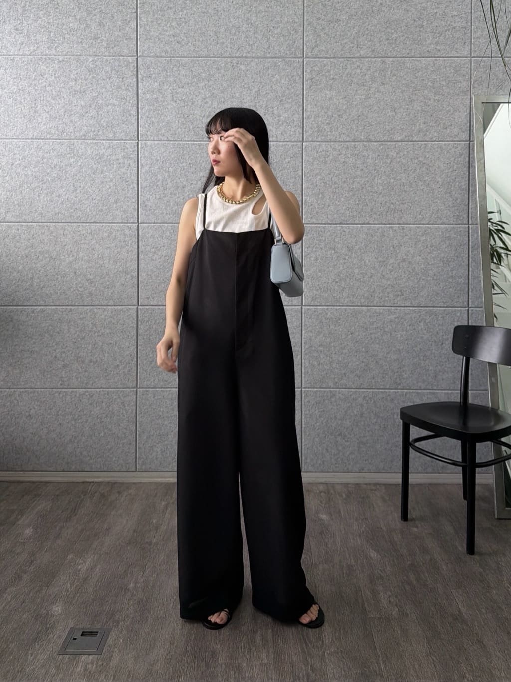 rinaさんの「INDIVI｜メッシュロンパース」を使ったコーディネート