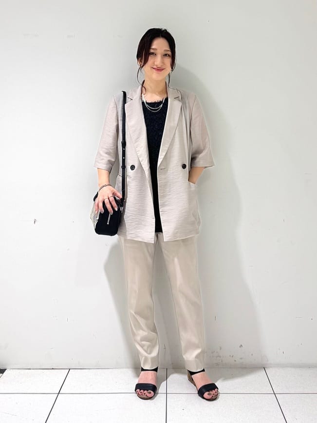 そんさんの「INDIVI｜ライトダブルジャケット」を使ったコーディネート