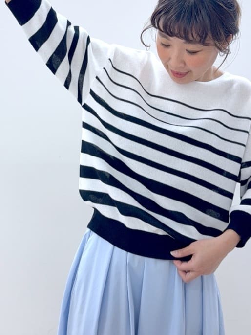 Osawaさんの「Dessin｜【洗える】シアーリラックスニット」を使ったコーディネート