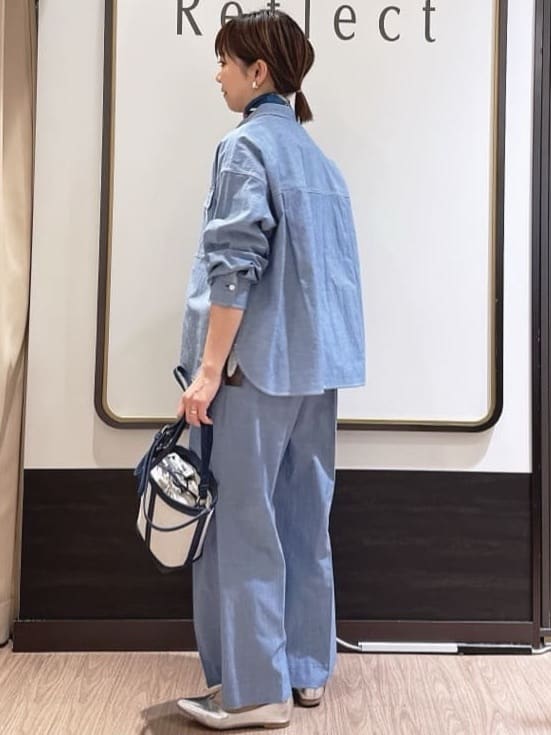 nekoさんの「Reflect｜【羽織にも◎】ダンガリーシャツ」を使ったコーディネート