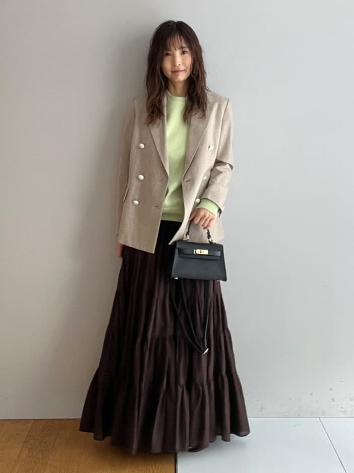 misaさんの「DRESSTERIOR｜◆ウォッシャブルコットンカシミヤプルオーバーニット」を使ったコーディネート