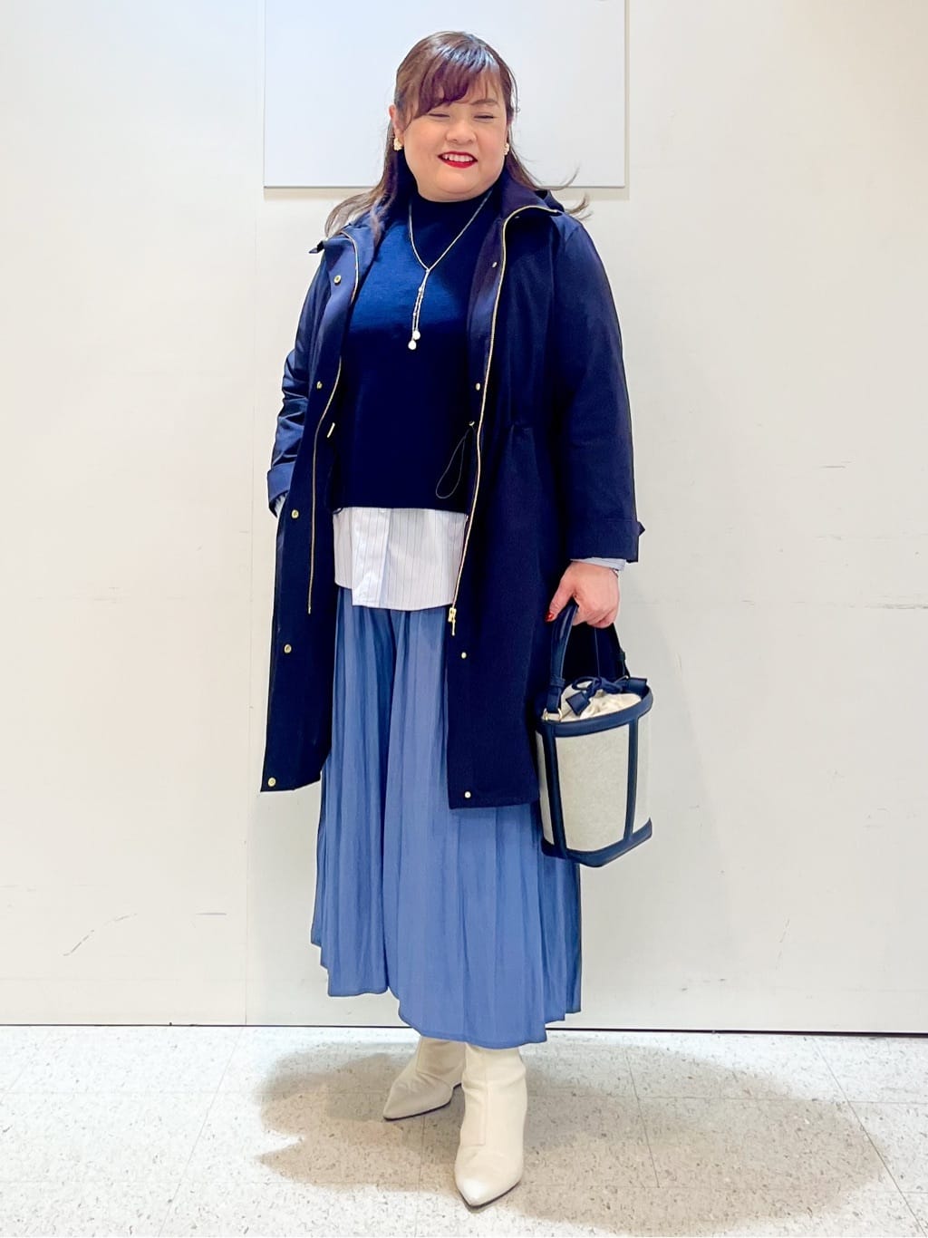 kimmyさんの「Reflect｜【中綿ライナー付き】ライナー付きフーデッドロングコート」を使ったコーディネート