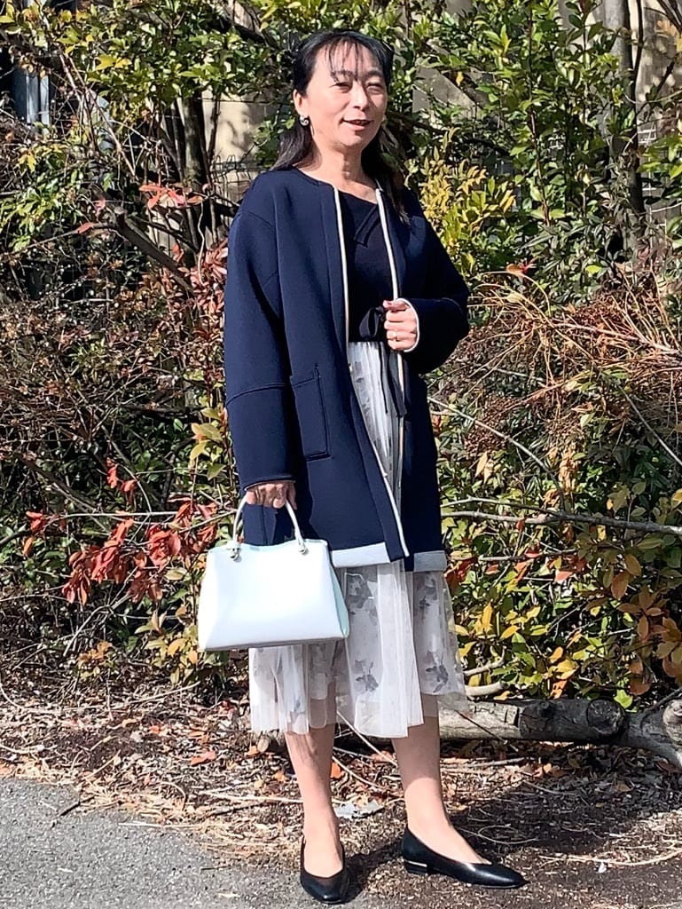 染さんの「OPAQUE.CLIP｜リバーシブル配色ノーカラーコート【洗濯機OK】」を使ったコーディネート