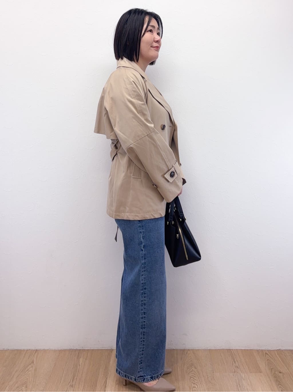 Takeさんの「OPAQUE.CLIP｜ミドルトレンチコート【洗濯機OK】」を使ったコーディネート