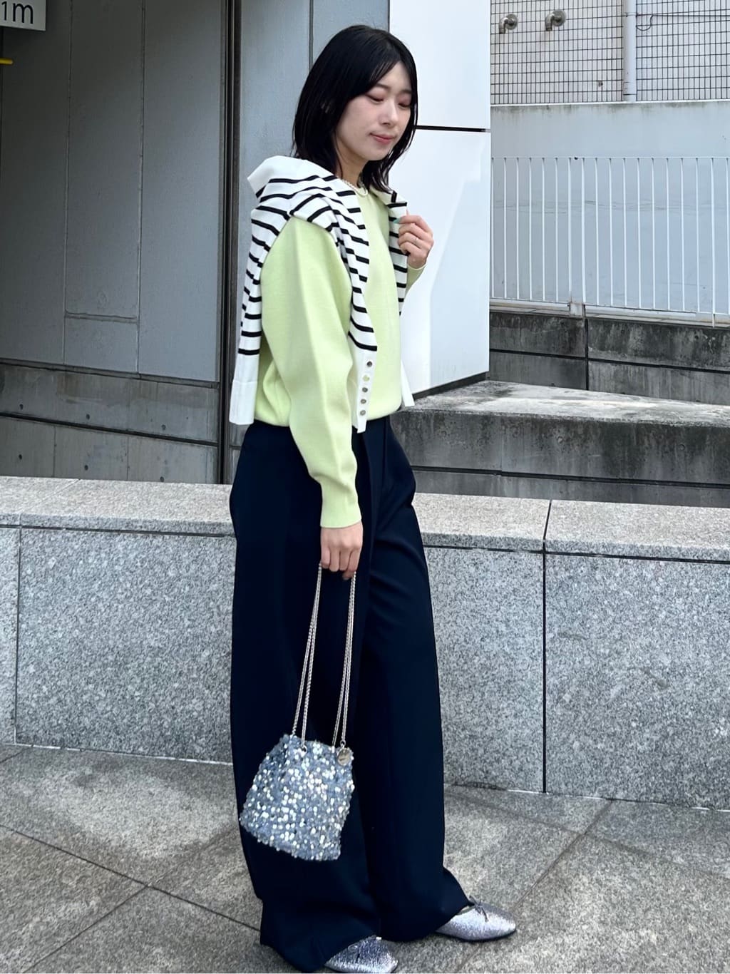RINAさんの「OPAQUE.CLIP｜スウェットライクニット【洗濯機OK】」を使ったコーディネート