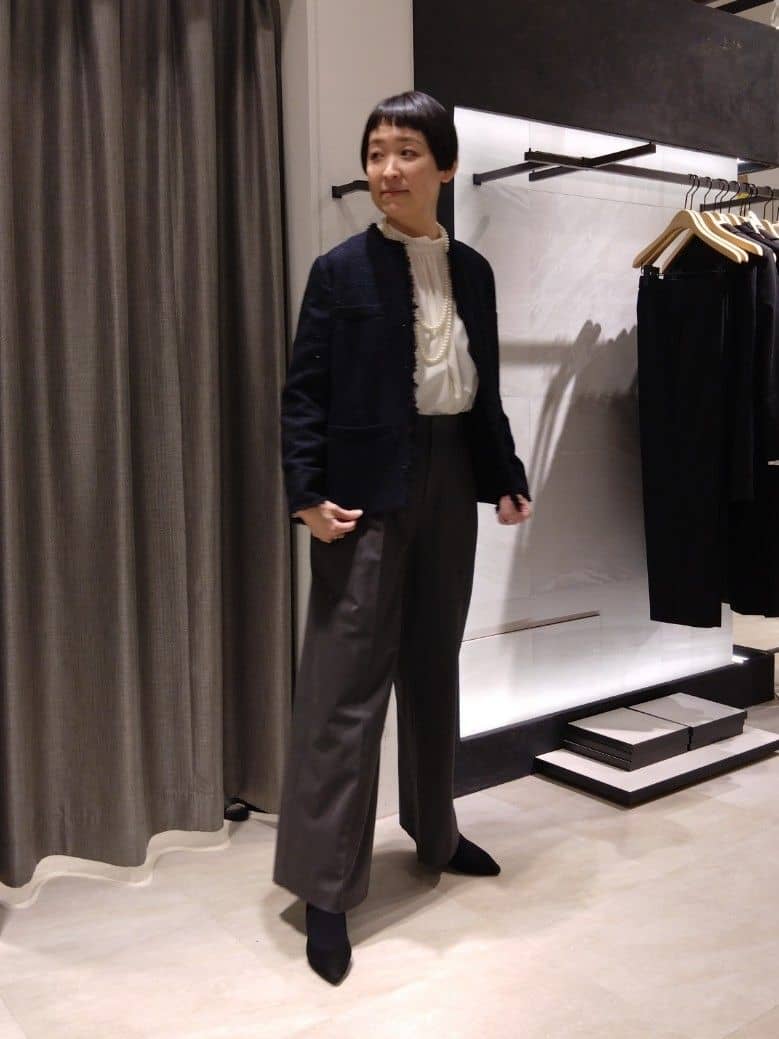 まちこさんの「UNTITLED｜【仕事着/スーツ】ファンシーツイード ジャケット」を使ったコーディネート