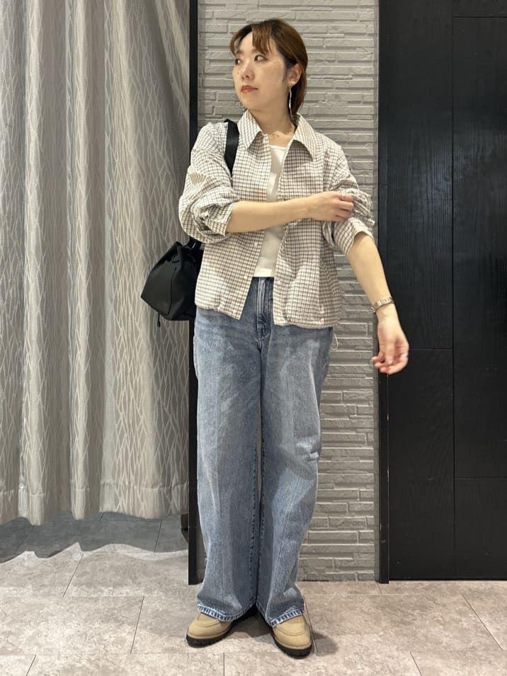 ga_riさんの「THE SHOP TK｜ショート丈シャツブルゾン」を使ったコーディネート