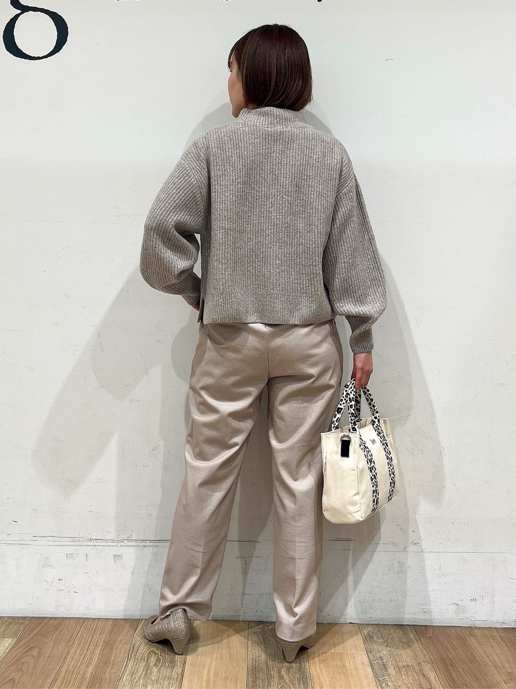 山さんさんの「grove｜【洗える】ふんわりウール混ボトルネックニット」を使ったコーディネート