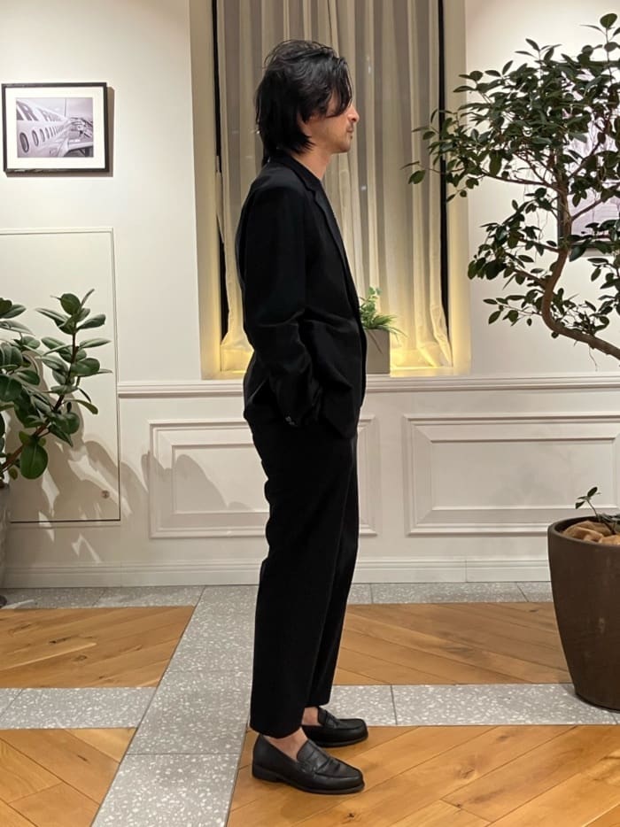 junyaさんの「DRESSTERIOR｜【ウォッシャブル】コットンシルク マルチボーダーニット」を使ったコーディネート