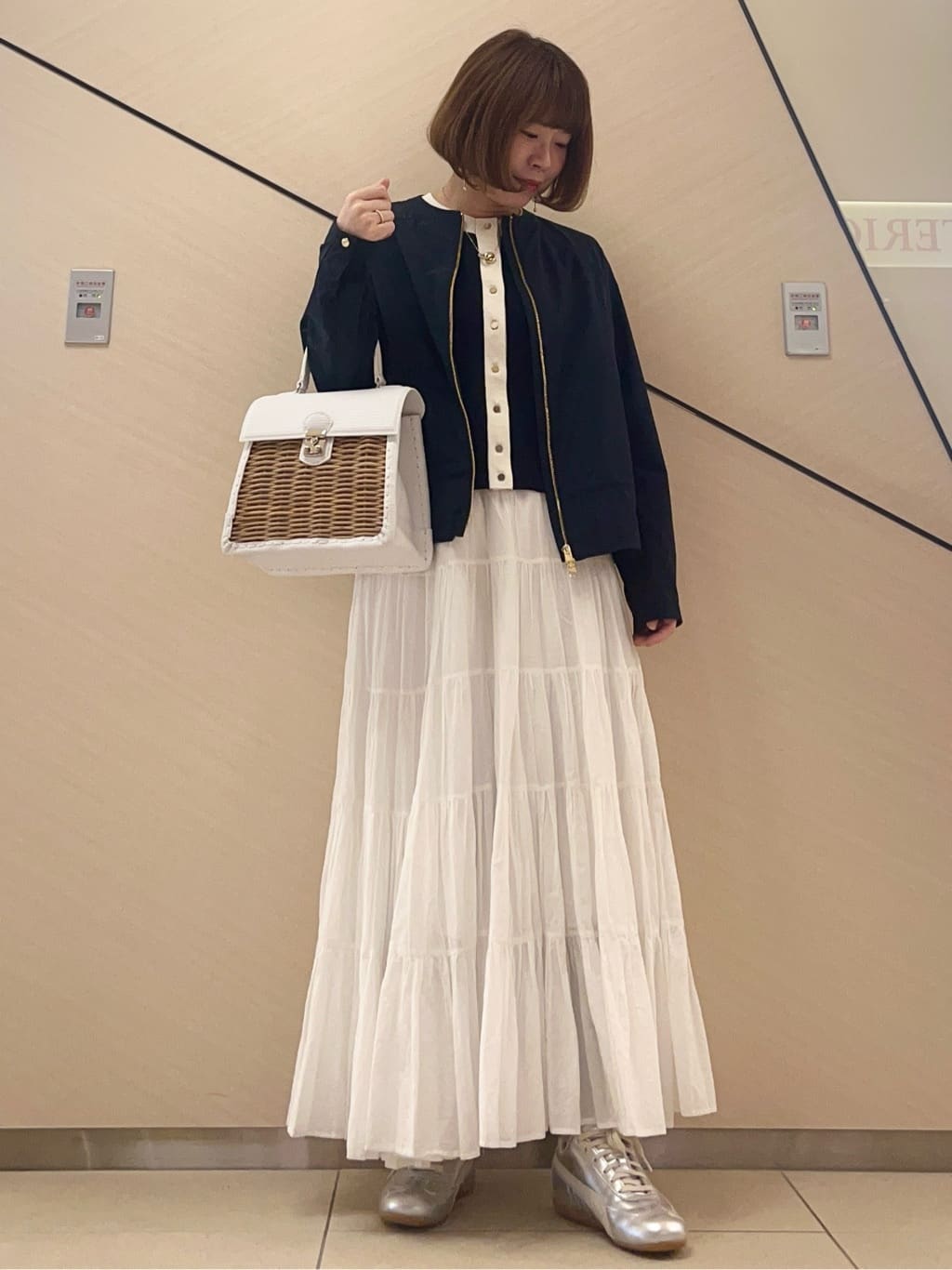 yahataさんの「DRESSTERIOR｜◆ウォッシャブル コットンカシミヤ コンビカーデ」を使ったコーディネート