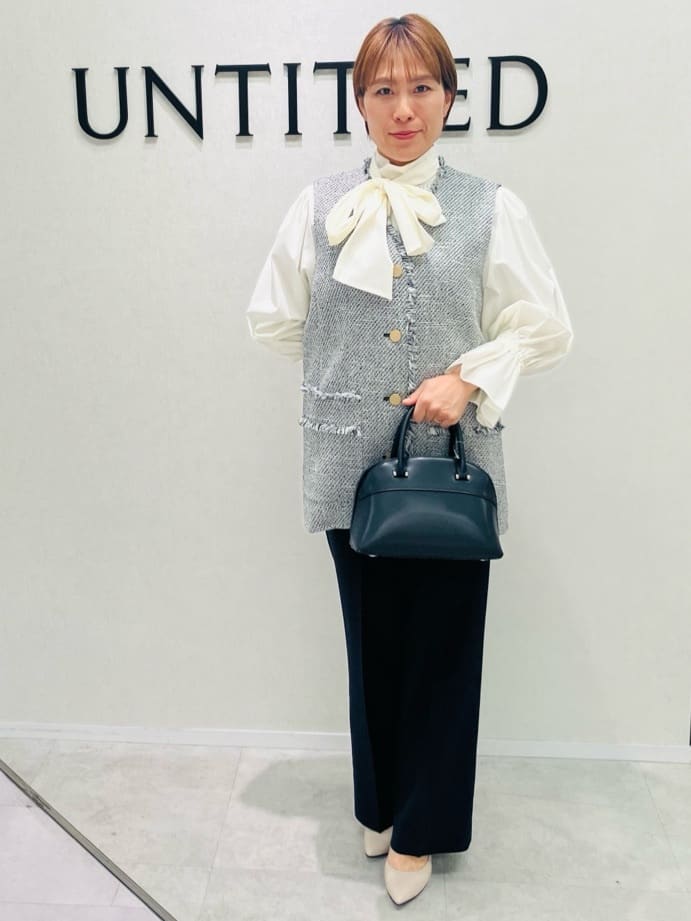 yukiさんの「UNTITLED｜【オンオフ使える】スラブツイード ジレ」を使ったコーディネート