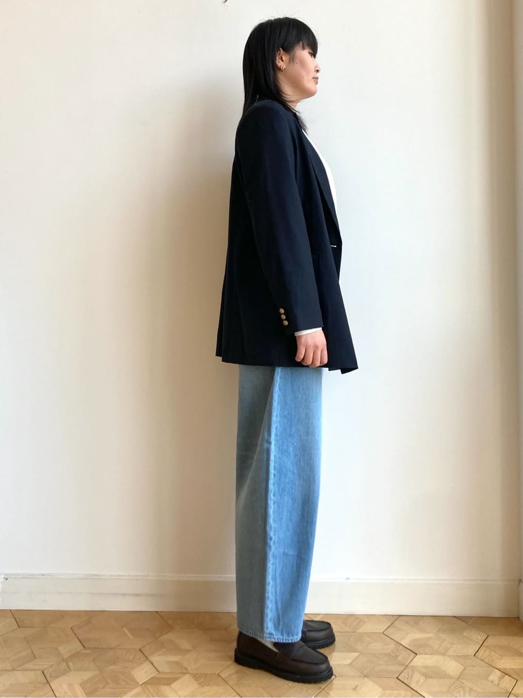 nakagawaさんの「Dessin｜【洗える】シャツテールロングTシャツ」を使ったコーディネート