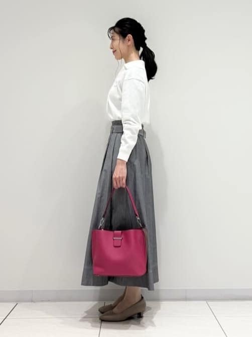 kayoさんの「INDIVI｜スキッパーネックニットプルオーバー」を使ったコーディネート