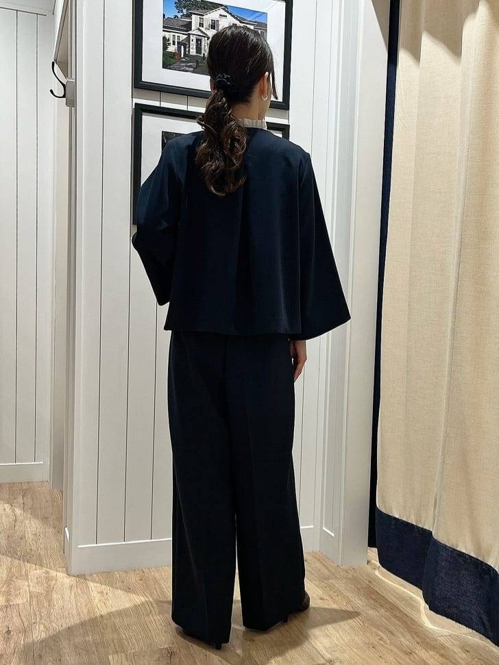 mihoさんの「Dessin｜【洗える】フリルネックジョーゼットブラウス」を使ったコーディネート