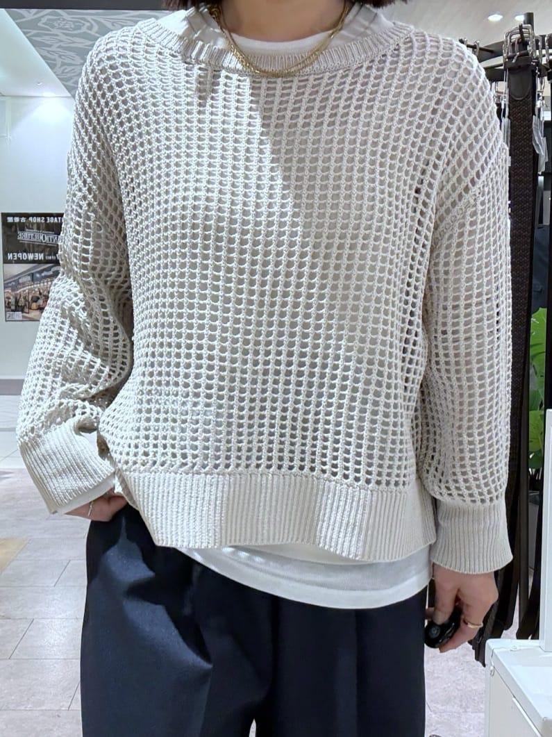 chさんの「THE SHOP TK｜メッシュニットプルオーバー」を使ったコーディネート