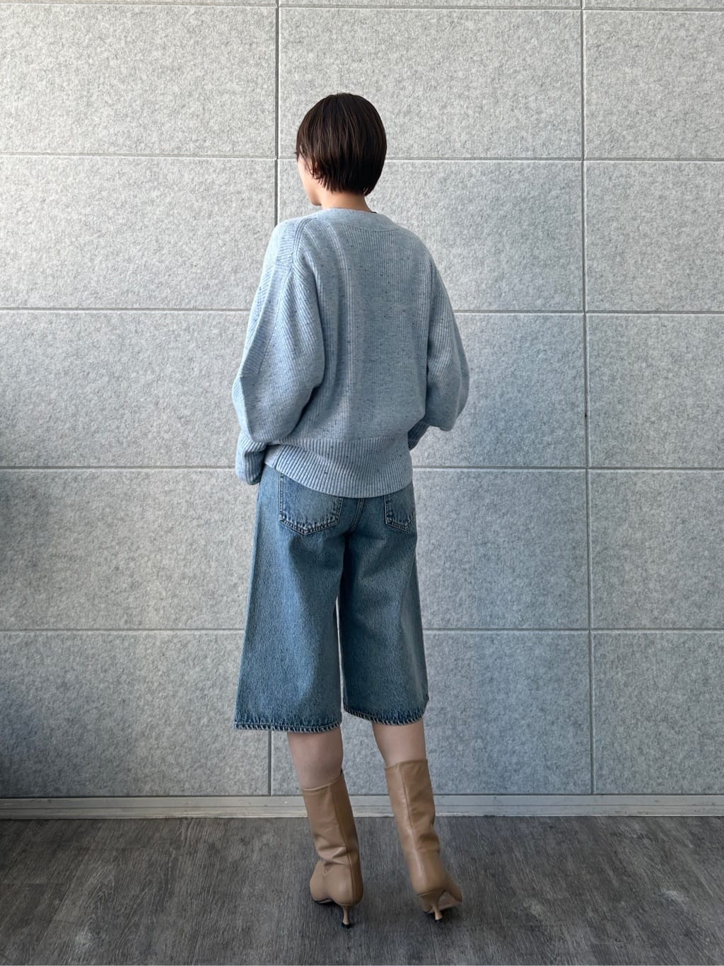 harunaさんの「CODE A｜puff cardigan」を使ったコーディネート