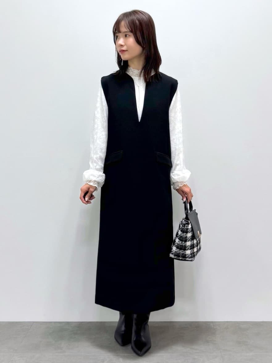 kozuさんの「index｜キーネックジャンスカ【洗濯機OK／防シワ／イージーアイロン】」を使ったコーディネート